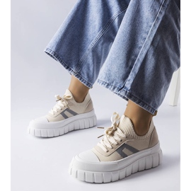 Béžové tenisky na platformě Charpentier béžový 1