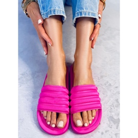 Dámské pantofle Minno Fuchsia růžový 2
