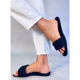 BM Dámské šněrovací pantofle Erika Black černá 2