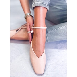 BM Baleríny s otevřeným podpatkem od Gianna Nude béžový 1