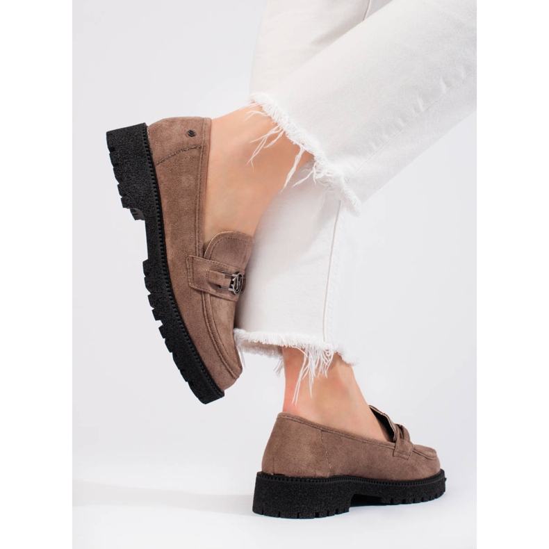 W. Potocki Dámské semišové mokasíny Potocki tmavě béžové béžový 2 W. Potocki Dámské semišové mokasíny Potocki tmavě béžové béžový 2