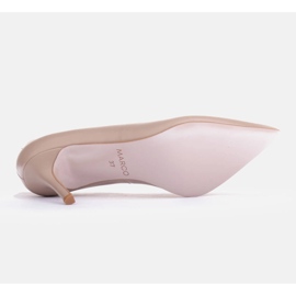Marco Shoes Podpatky z kůže Nappa béžový 2