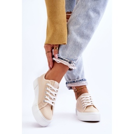 Pohodlné tenisky na platformě Lee Cooper LCW-23-31-1808L Beige béžový 2