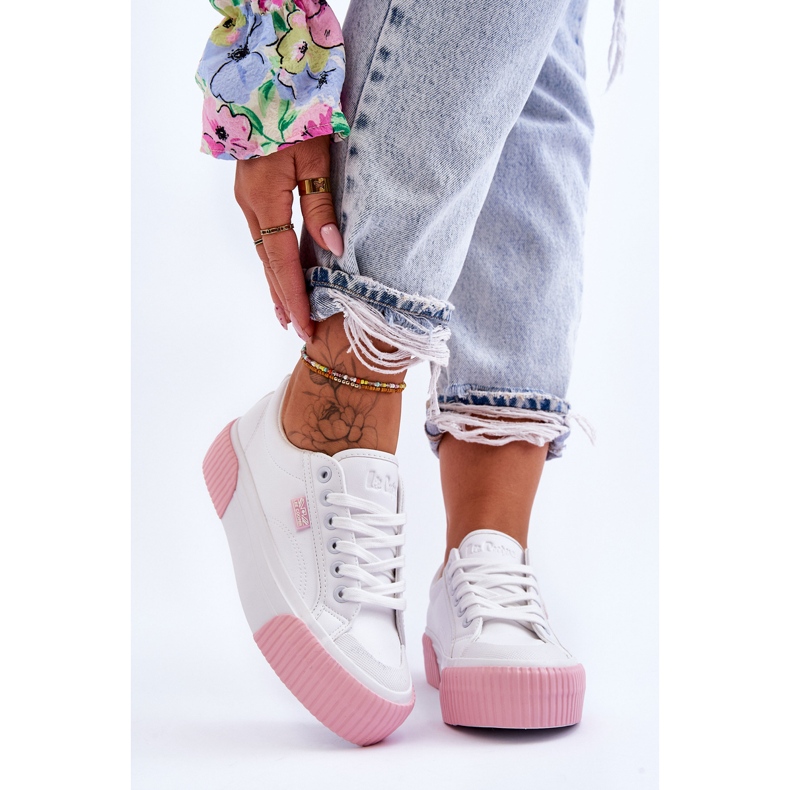 Bílé sportovní boty Lee Cooper LCW-23-31-1787L bílý 1