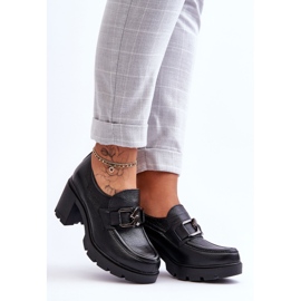 Lemar Elegantní Brogues Na Podpatku S černou Harmell Dekorací černý 1
