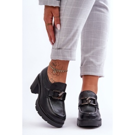 Lemar Elegantní Brogues Na Podpatku S černou Harmell Dekorací černý 2