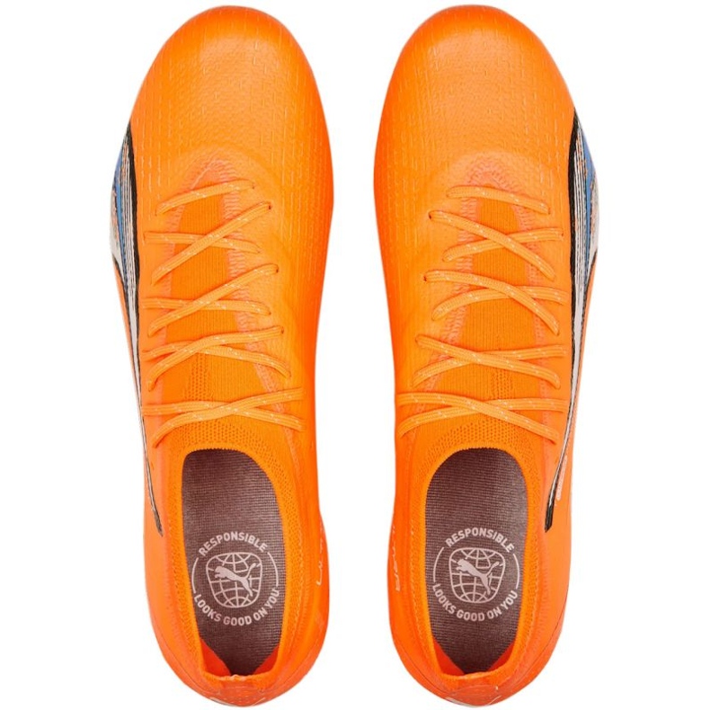 Kopačky Puma Ultra Ultimate FG/AG M 107163 01 pomerančový pomeranče a červené 2
