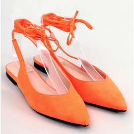 BM Šněrovací balerínky Dentoni Orange pomerančový 1