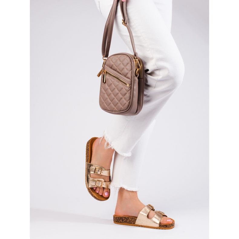 Zlaté dámské jezdce na přezku Shelovet zlatý 2 Zlaté dámské jezdce na přezku Shelovet zlatý 2