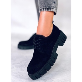 PA1 Semišové mokasíny Amparo Black černý 1