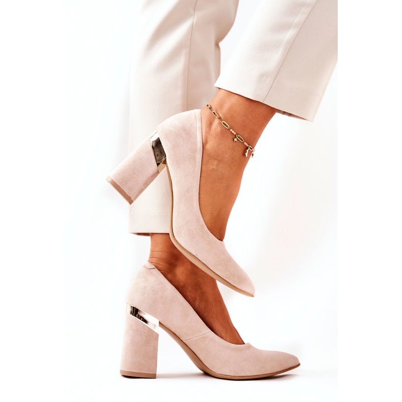 Lewski Shoes Semišové lodičky Lewski 3117 Béžová béžový 2 Lewski Shoes Semišové lodičky Lewski 3117 Béžová béžový 2