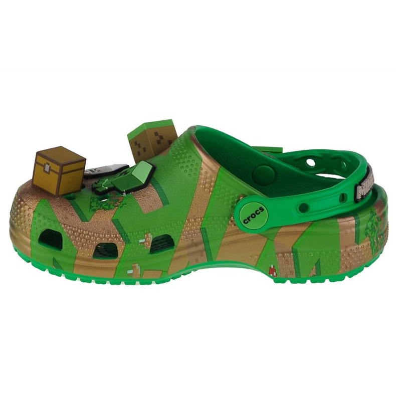 Crocs Elevated Minecraft Classic Clog Jr. 208473-90H zelená 1 Crocs Elevated Minecraft Classic Clog Jr. 208473-90H zelená 1