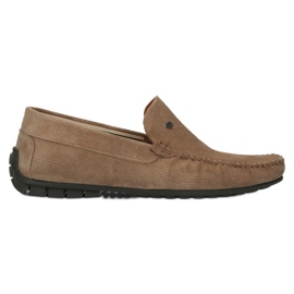 Filippo Béžové pánské mokasíny, semišová kůže, MP923/23 TP, béžová béžový 6