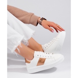 Bílé dámské tenisky na platformě Shelovet bílý 2