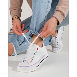 Dámské tenisky na platformě Shelovet bílé bílý 2