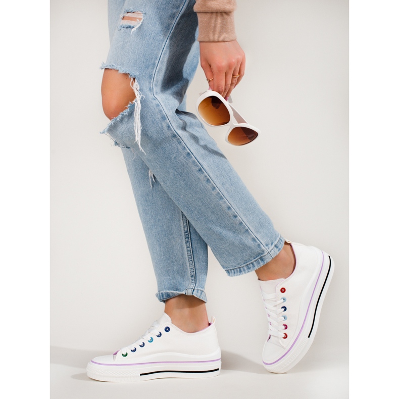 Dámské tenisky na platformě Shelovet bílé bílý 1