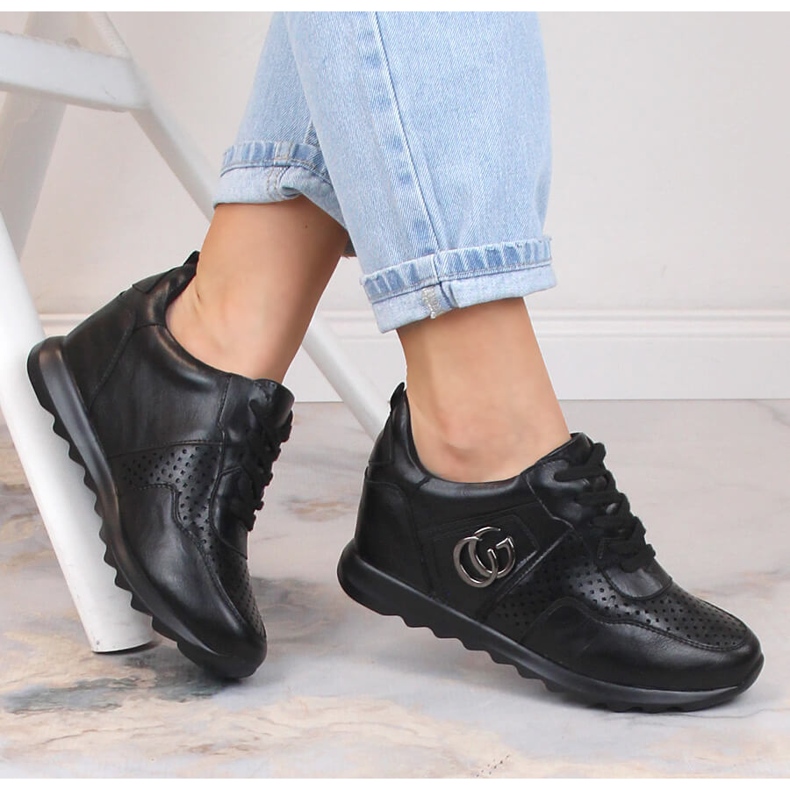 Dámská sportovní obuv se skrytým klínem černá Jezzi ASA170-11 1