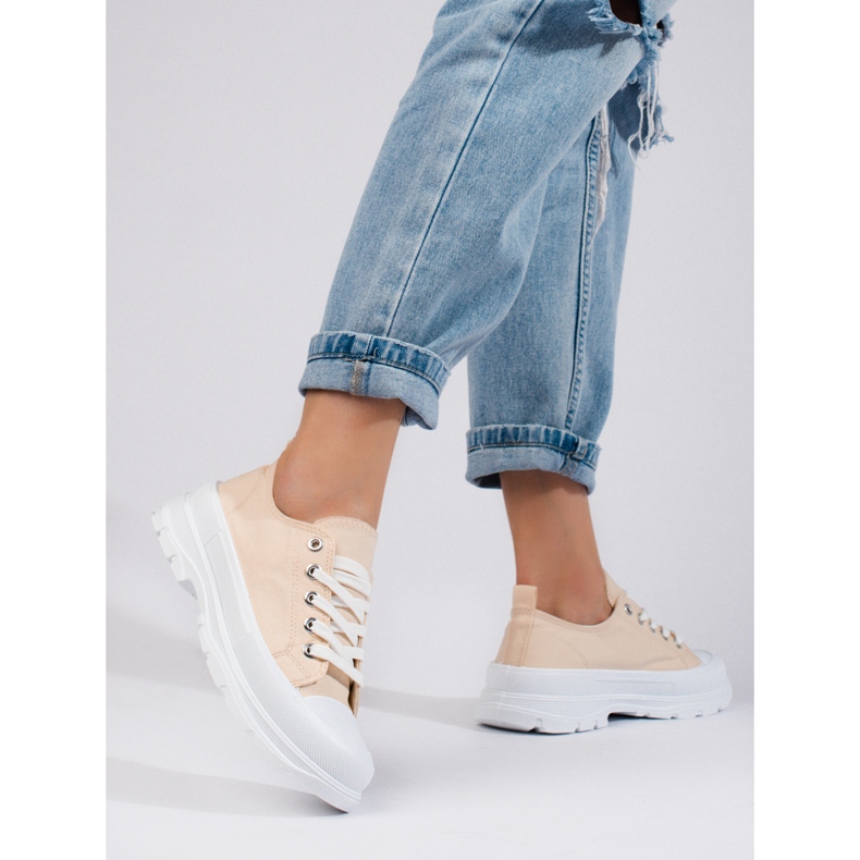 Dámské tenisky na platformě Shelovet béžové béžový 1