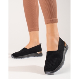 Dámské černé prolamované tenisky Shelovet černá 1