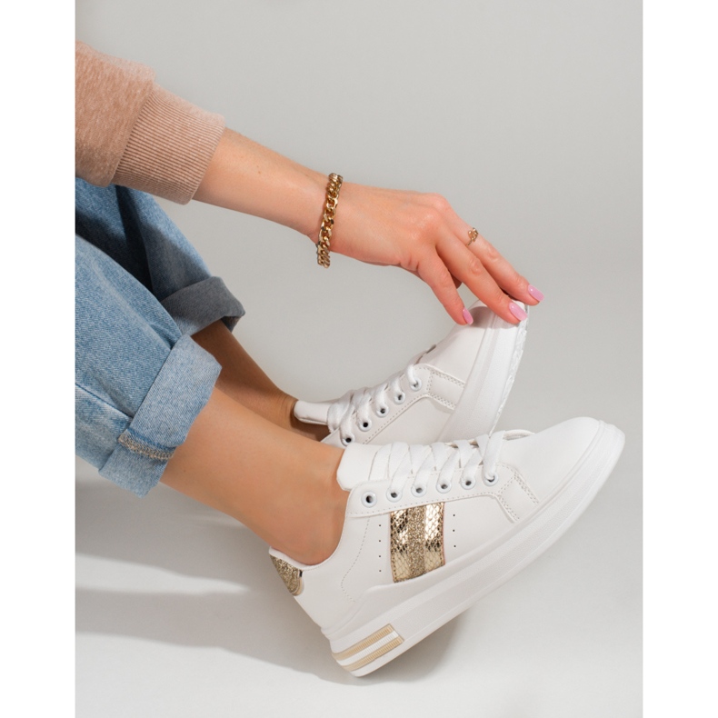 Dámské tenisky Shelovet na vysoké platformě bílé bílý 2