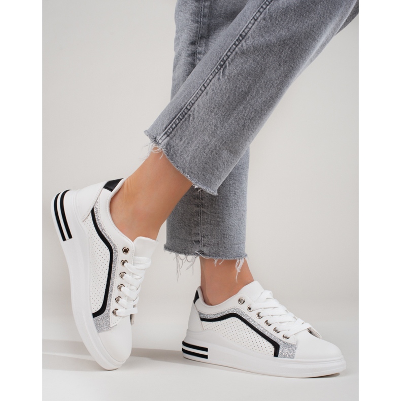 Dámské tenisky Shelovet na vysoké platformě bílé bílý 1