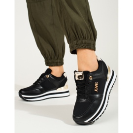 Černé tenisky na vysoké platformě Shelovet černá 1