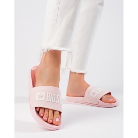 Klasické dámské růžové pantofle Big Star FF274A201600 růžový 2