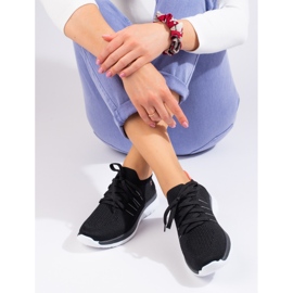 Shelovet černé klasické šněrovací sportovní boty černá 1