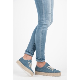 Kylie Espadrilky na platformě modrý 2