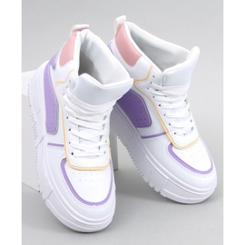 BM Vysoké tenisky Storm WHITE / PURPLE bílý 1