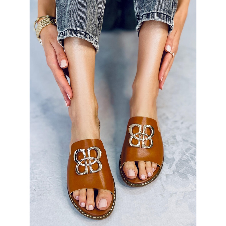 Dámské pantofle Ebony Camel hnědý 1