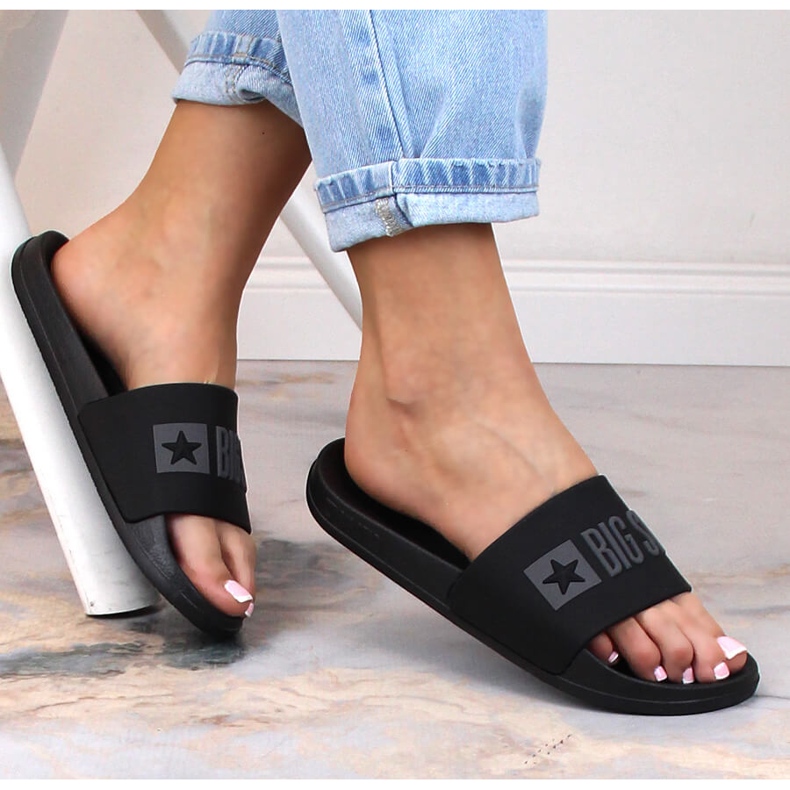 Big Star FF274A200 černé dámské bazénové pantofle černá 1