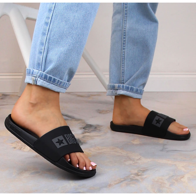 Big Star FF274A200 černé dámské bazénové pantofle černá 2