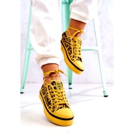 Dámské tenisky Pantera Big Star JJ274616 žluté žlutá 7