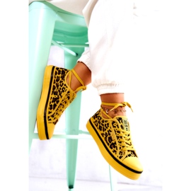 Dámské tenisky Pantera Big Star JJ274616 žluté žlutá 8