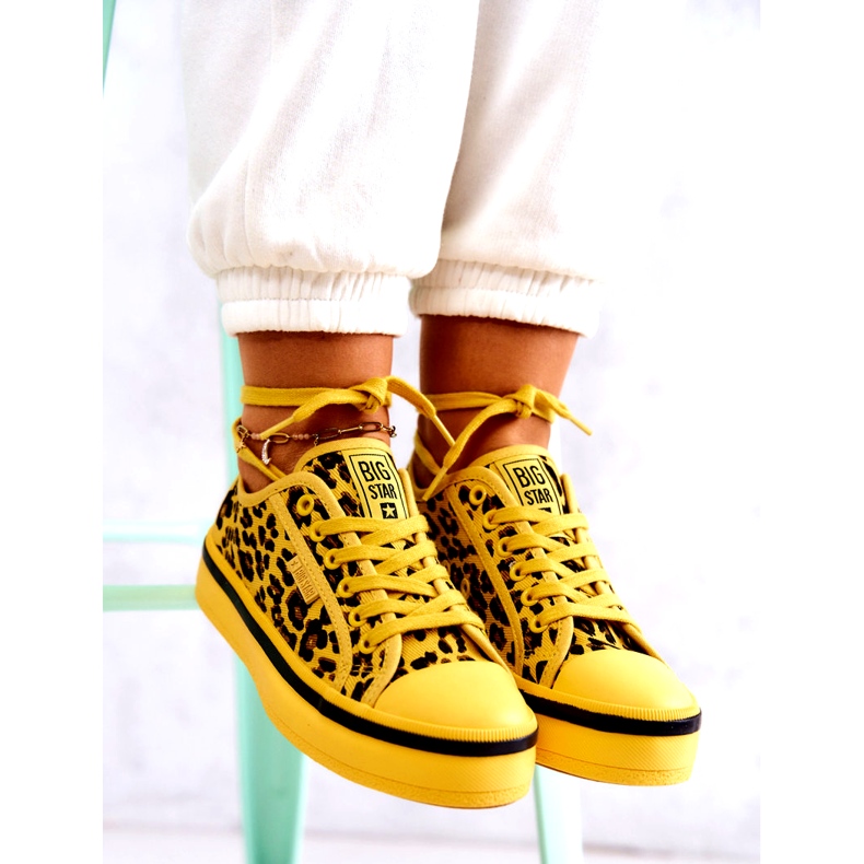 Dámské tenisky Pantera Big Star JJ274616 žluté žlutá 9