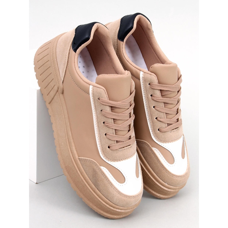 BM Tenisky na platformě Griffin Khaki béžový 1