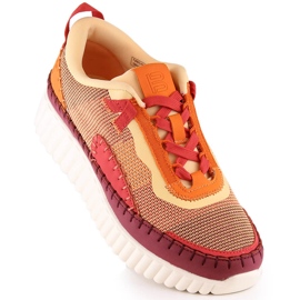 Intermax Pohodlná dámská sportovní obuv na vícebarevné platformě Bagatt LL293129 oranžový 1 Intermax Pohodlná dámská sportovní obuv na vícebarevné platformě Bagatt LL293129 oranžový 1