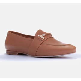 Marco Shoes Zlatě zdobené mokasíny hnědý 2
