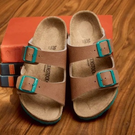 Pantofle Birkenstock Arizona Bs Jr 1023406 hnědý 1