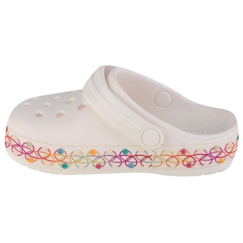 Slides Crocs Crocband Stretch Necklace Jr 208270-94S bílý 1