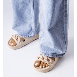 Béžové gumové skluzavky Étoile béžový 1