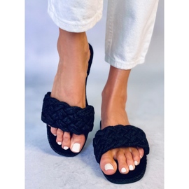 Dámské šněrovací pantofle Erika Black černá 1