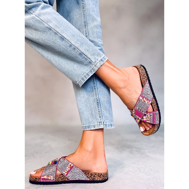 Korálkové sklíčka Rezai Fuchsia růžový 1