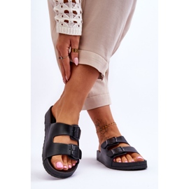 Dámské pantofle na platformě Black Vertigo černý 2