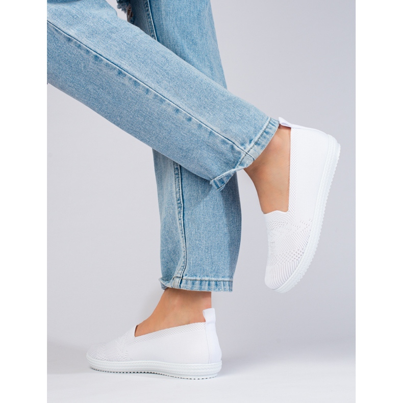 Dámské textilní slip-on tenisky Shelovet bílé bílý 2