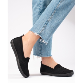 Dámské textilní slip-on tenisky Shelovet černé černý 2