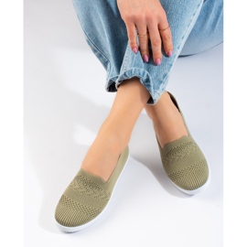Dámské textilní slip-on tenisky Shelovet zelené zelený 2