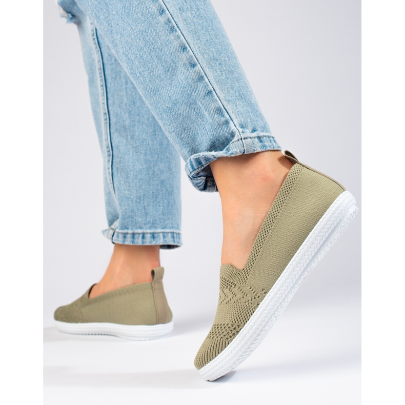 Dámské textilní slip-on tenisky Shelovet zelené zelený 1