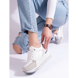 Bílé tenisky Shelovet na klínku bílý 2